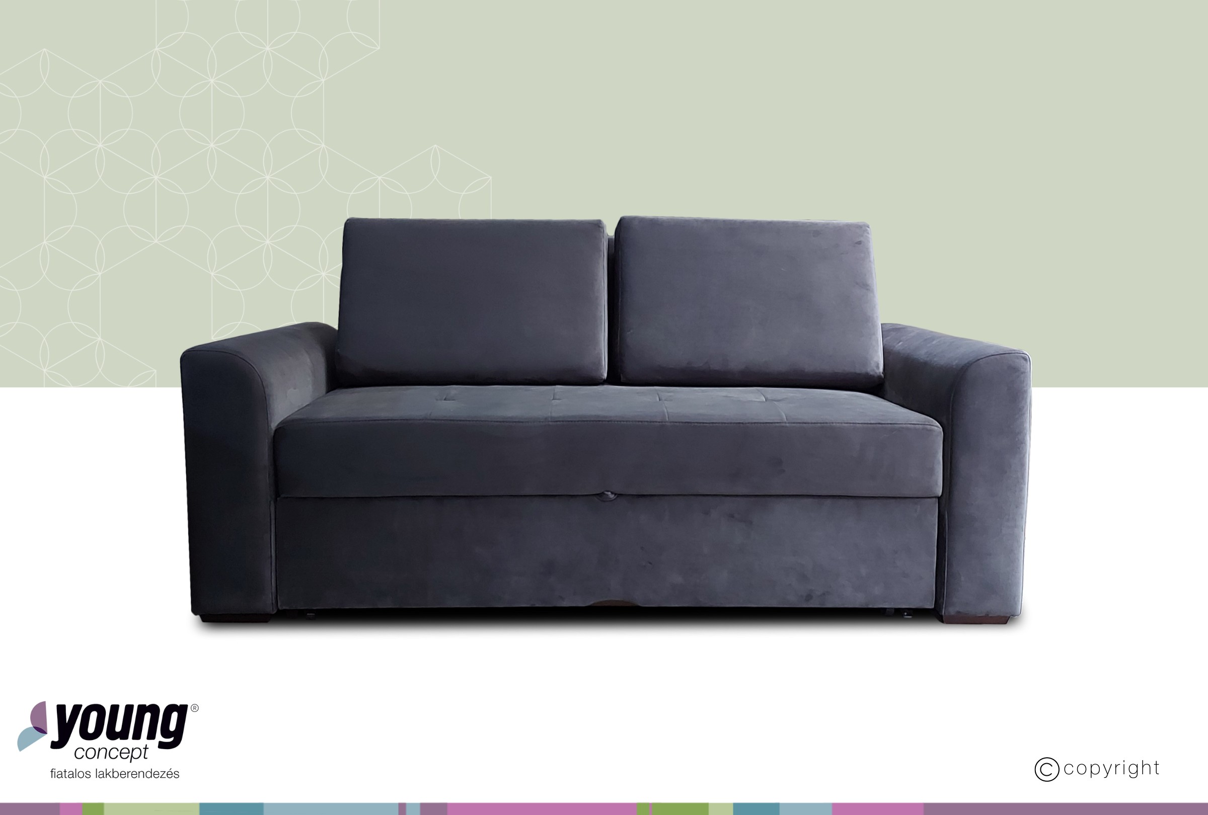 Arabella kanapéágy , Velvet sötétszürke(s)