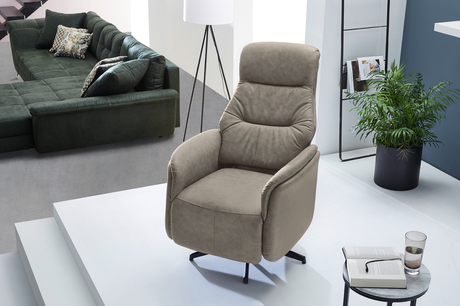 Dolomit relax fotel beige,motoros funkcióval