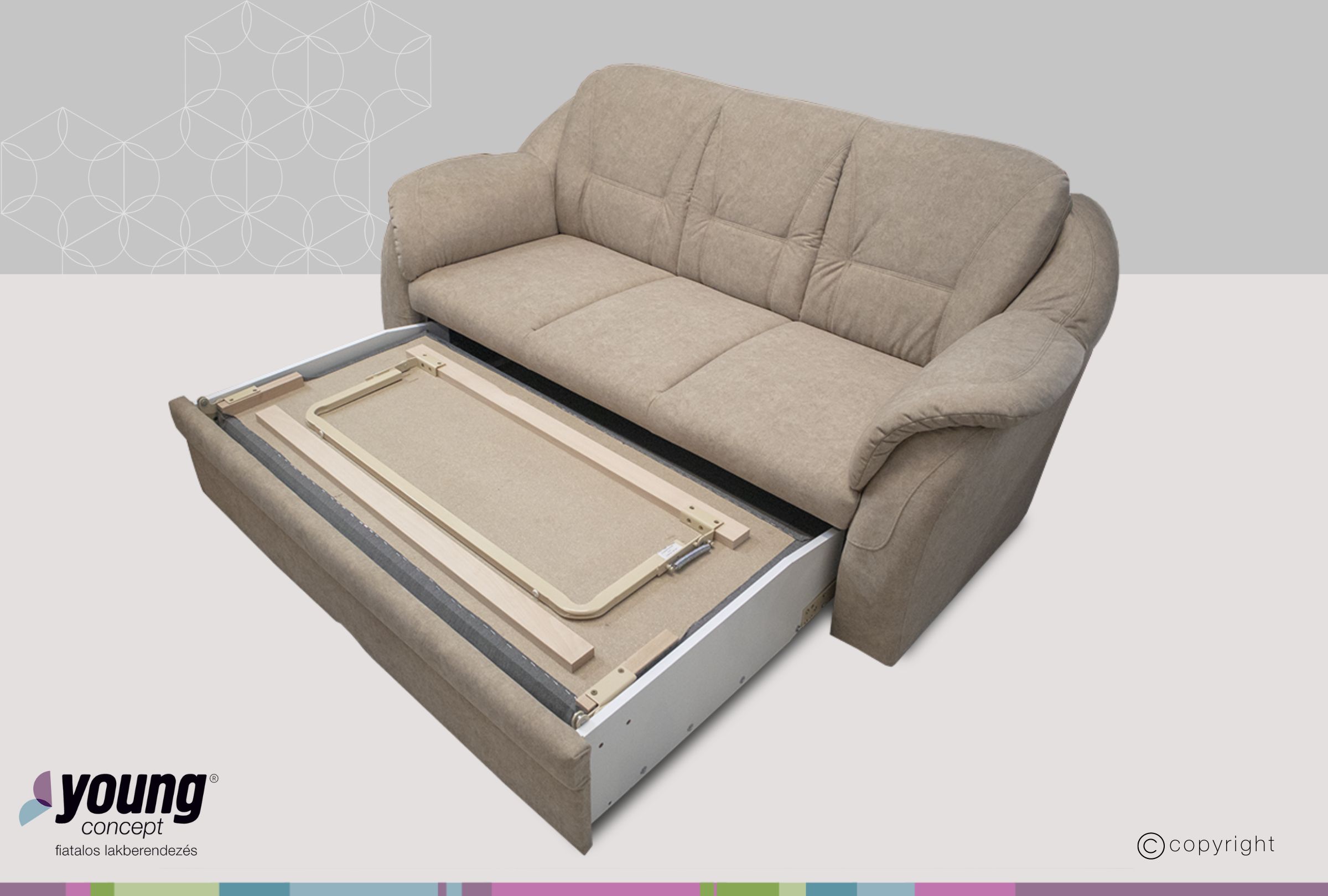 Ocean 3+2+1 ülőgarnitúra szett, D'oro 5113 humus