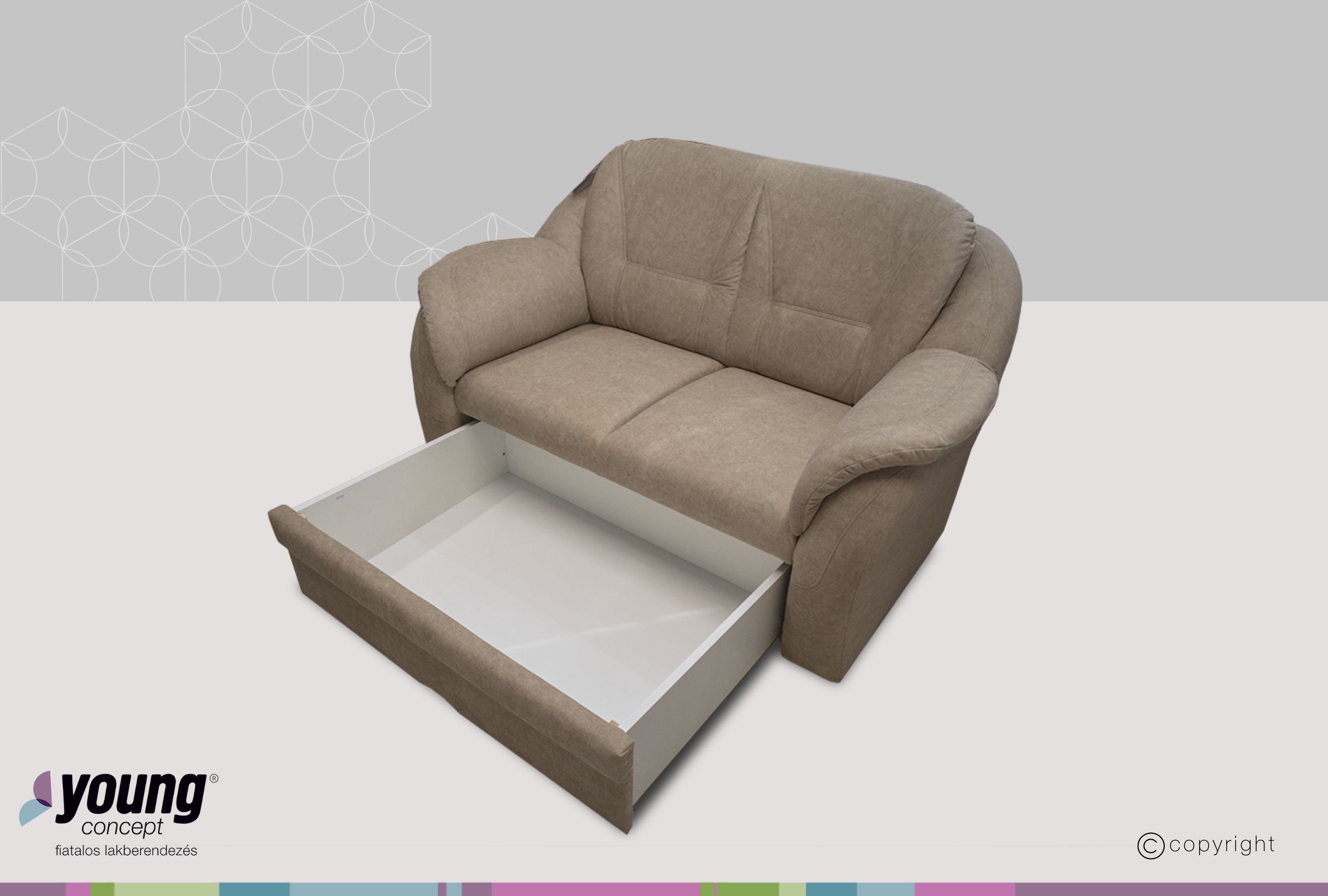 Ocean 3+2+1 ülőgarnitúra szett, D'oro 5113 humus