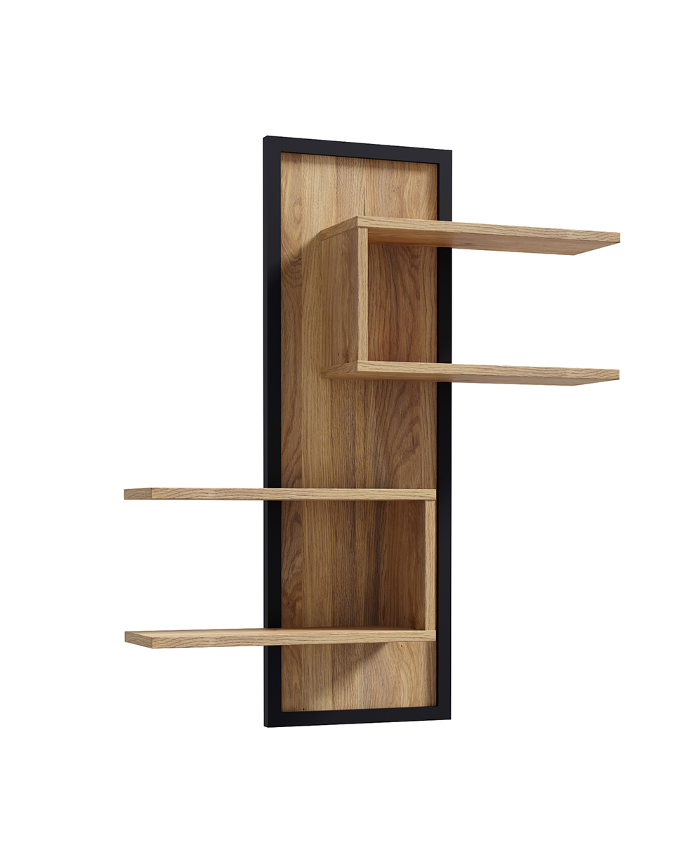 Fontana falipanel, mauvella tölgy / fekete, 103x123x22 cm