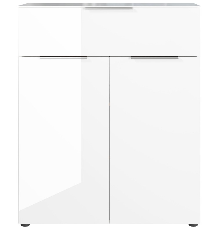 Oakland komód, 1fiókos,2 ajtós, üveg front