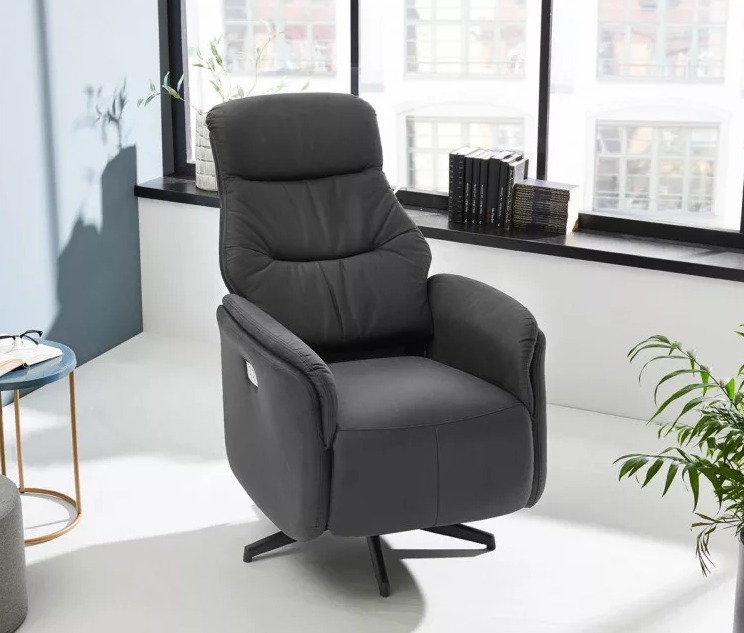 Dolomit relax fotel vintage fekete,motoros funkcióval