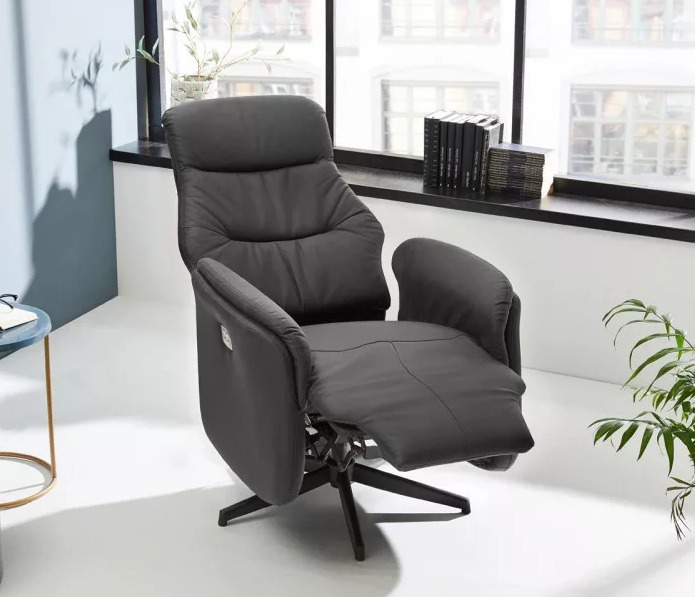 Dolomit relax fotel vintage fekete,motoros funkcióval