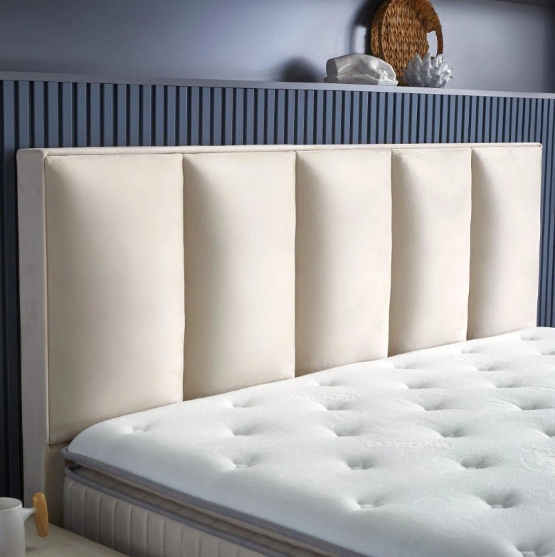 Kolibri boxspring franciaágy szett (ágyneműtartóval, matraccal),beige, 180x200cm