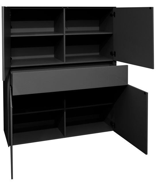 Image magaskomód, üveg front és tetőlap, 121x145x42 cm