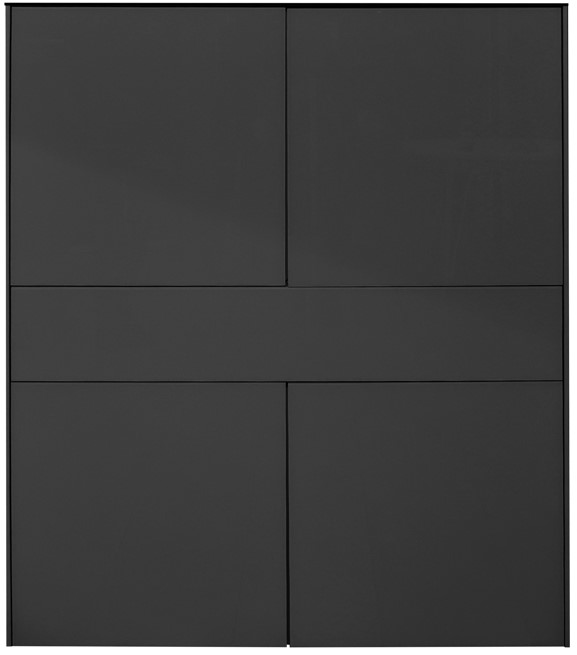 Image magaskomód, üveg front és tetőlap, 121x145x42 cm