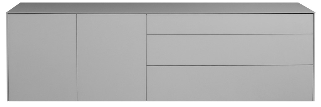 Image széles komód, üveg front, üveg tetőlap,217x63x42cm