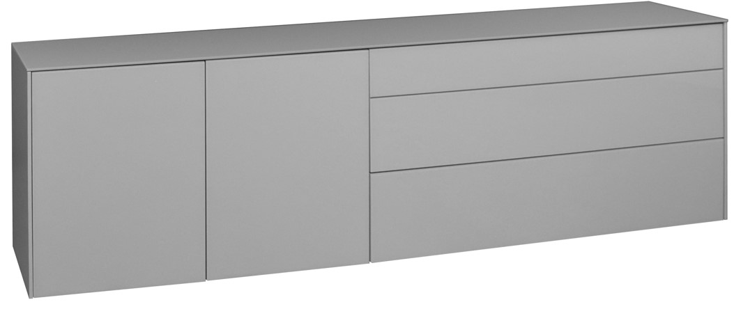 Image széles komód, üveg front, üveg tetőlap,217x63x42cm