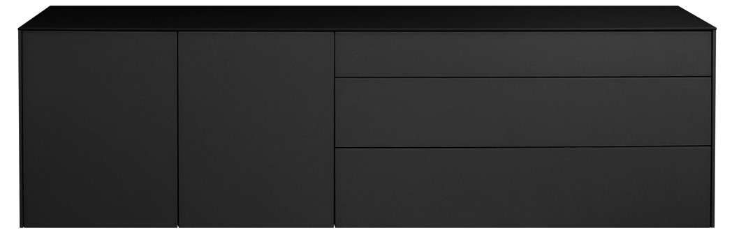 Image széles komód, üveg front, üveg tetőlap,217x63x42cm
