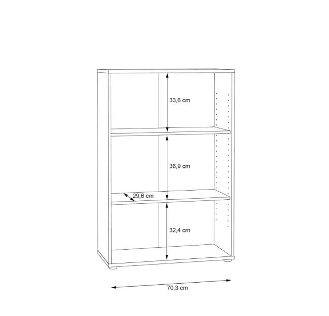 Tampa polcos szekrény 74x111x35 cm