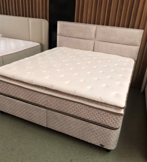 Bábel boxspring ágyszett (ágyneműtartós ágy matraccal),Beige, 180*200cm