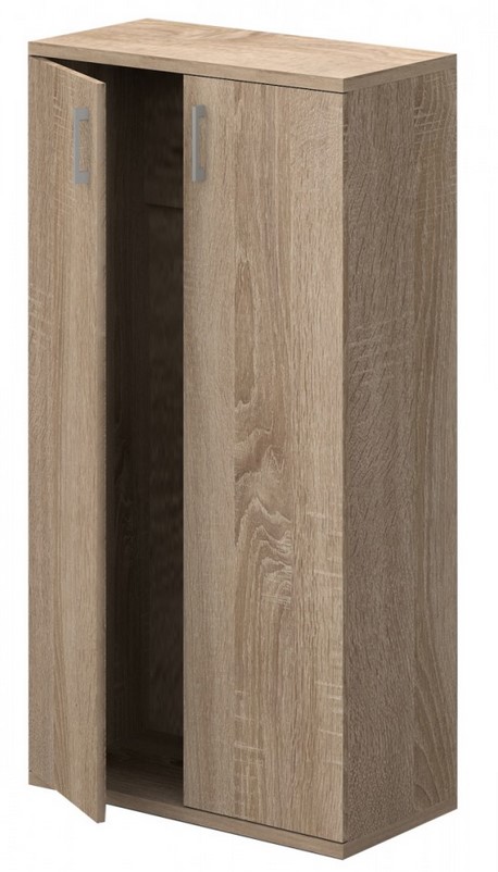 D-Line ajtós-polcos szekrény+zárral, szil színben, 155x81x40 cm