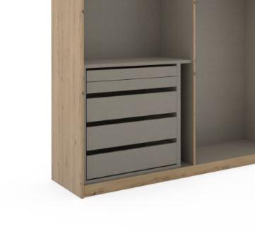 98M1 Belső fiók, 5 fiókkal, 90 cm-es elembe, 88x81x45 cm (Katja)