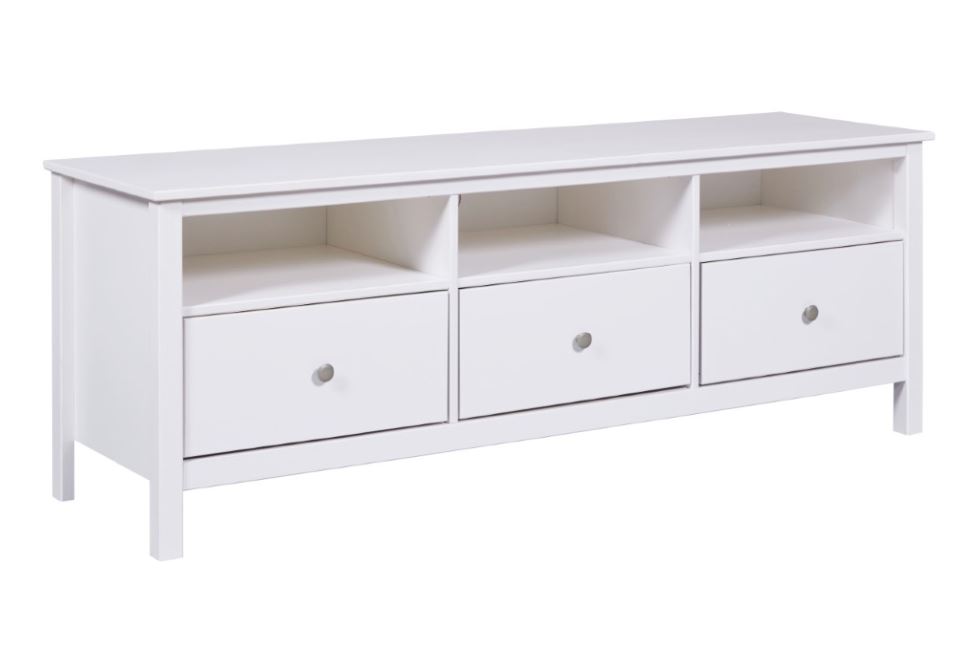CosyHome TV állvány, fehér, 160x57x45cm