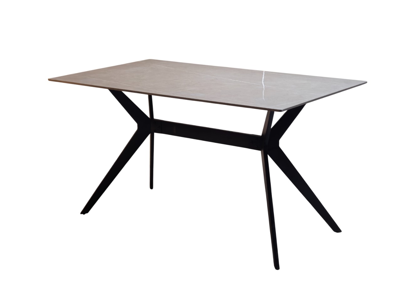Valentin étkezőasztal,szinterezett kő asztal, szürke,140x80x75 cm