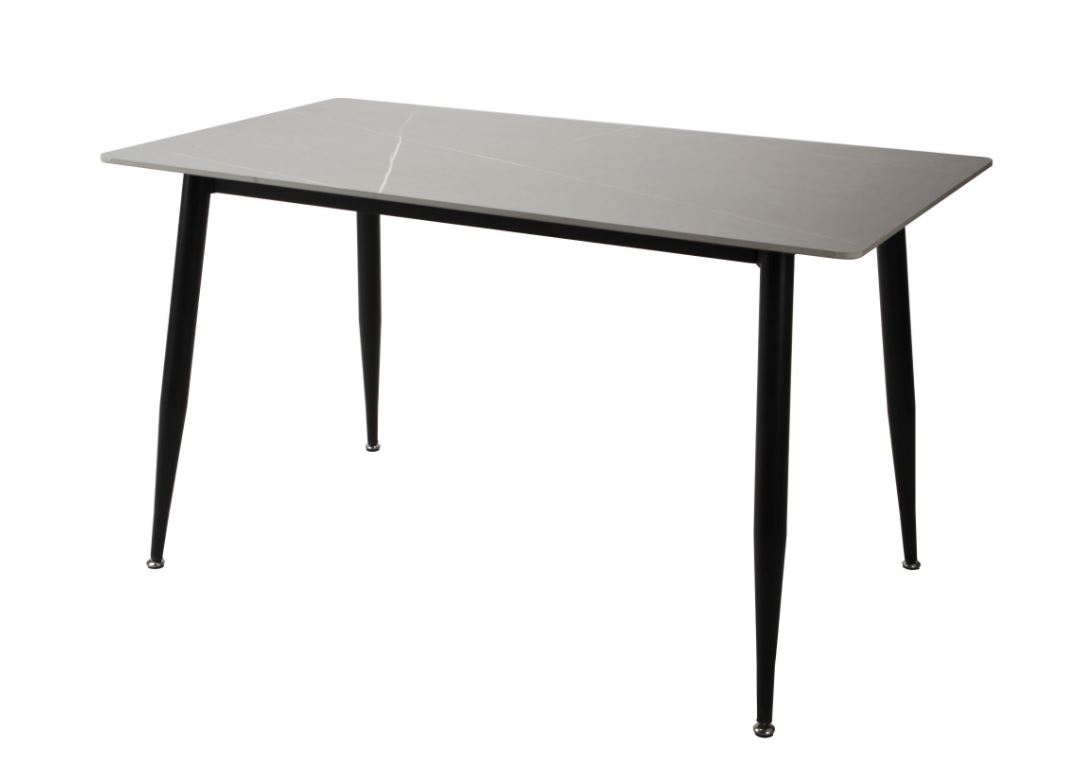 Lotte asztal, szinterezett kő, szürke, 120X60X76 cm