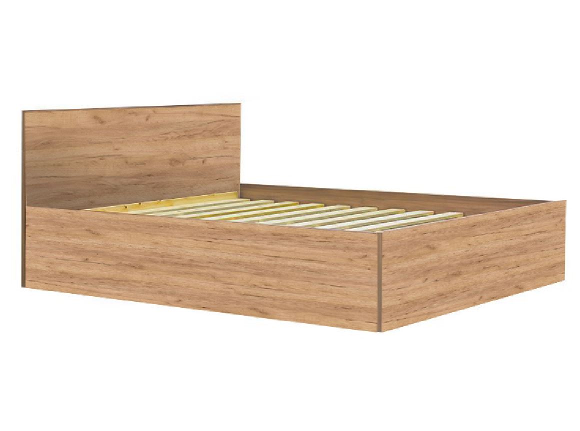 Drill-140 ágyneműtartós ágy, Gold craft tölgy / Fényes fehér, 140x200 cm