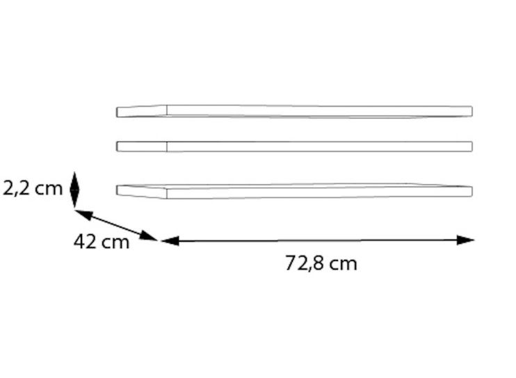 Belső polc, 3-as szett (Pepita) 72,8x2,2x42 cm 