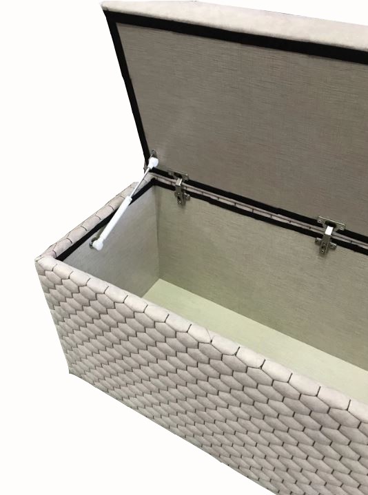 Bábel tárolós ülőpad, Magnólia beige, 140x49x43 cm