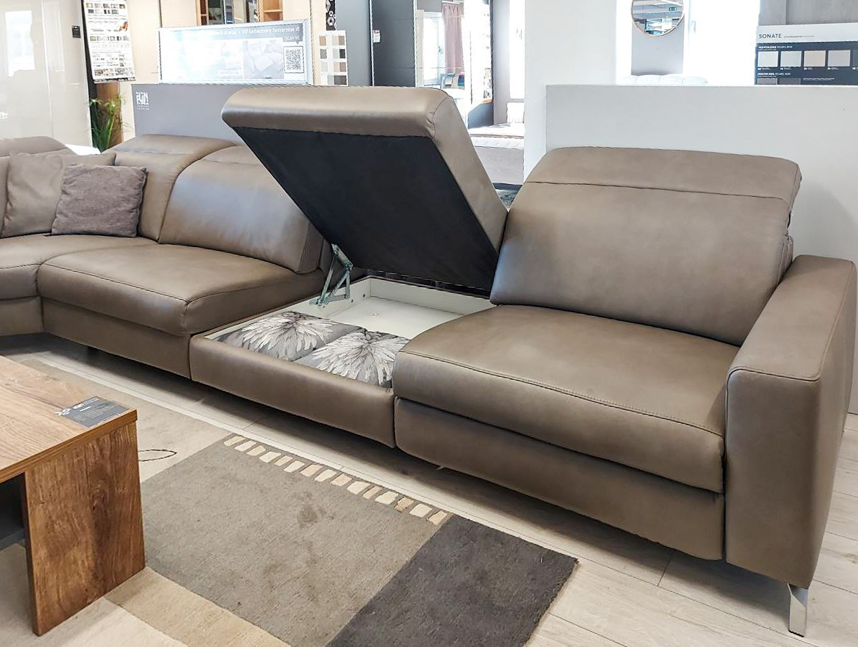 Primavera bőr relax ülőgarnitúra 406x252 cm + Relaxfotel