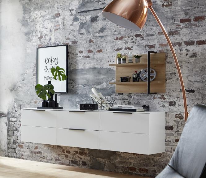 Medan-31 TV-állvány, fehér, 180x61x44 cm "k"