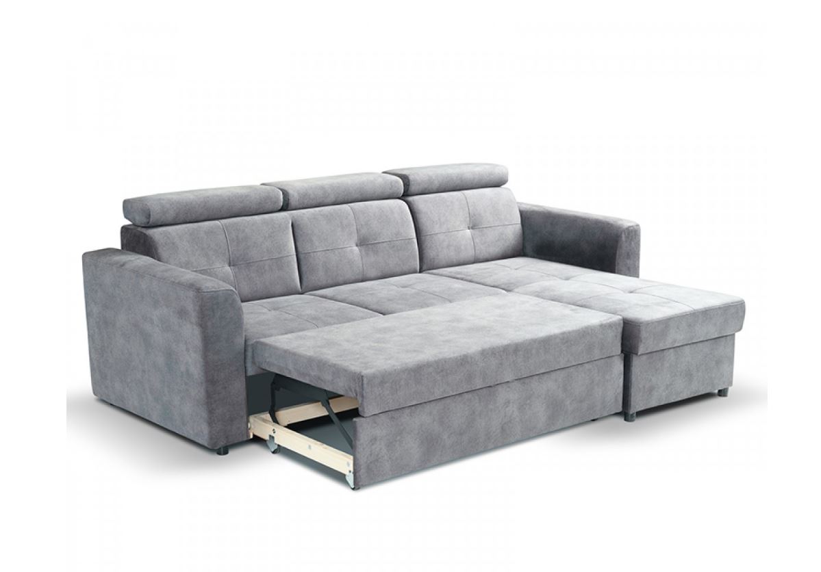 Tulip mini ülőgarnitúra, szürke, 230x165 cm