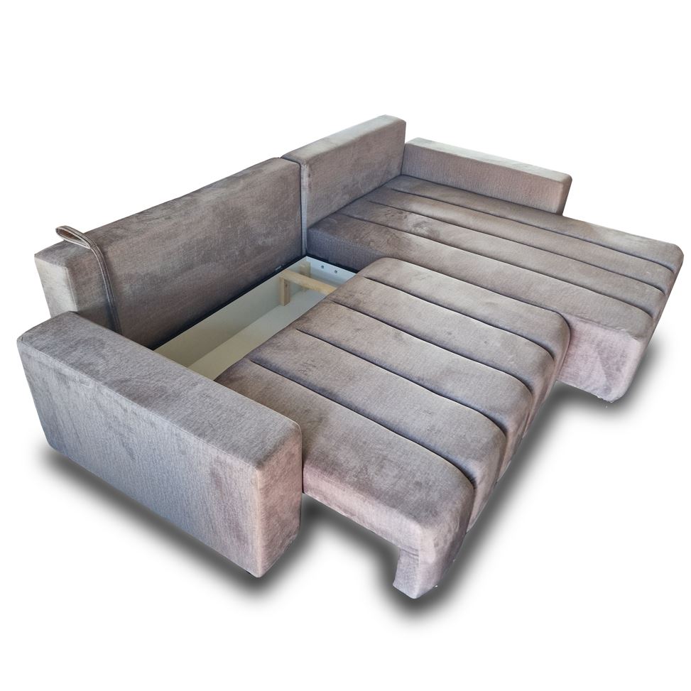 Bella sarokgarnitúra, taupe, 278x178 cm