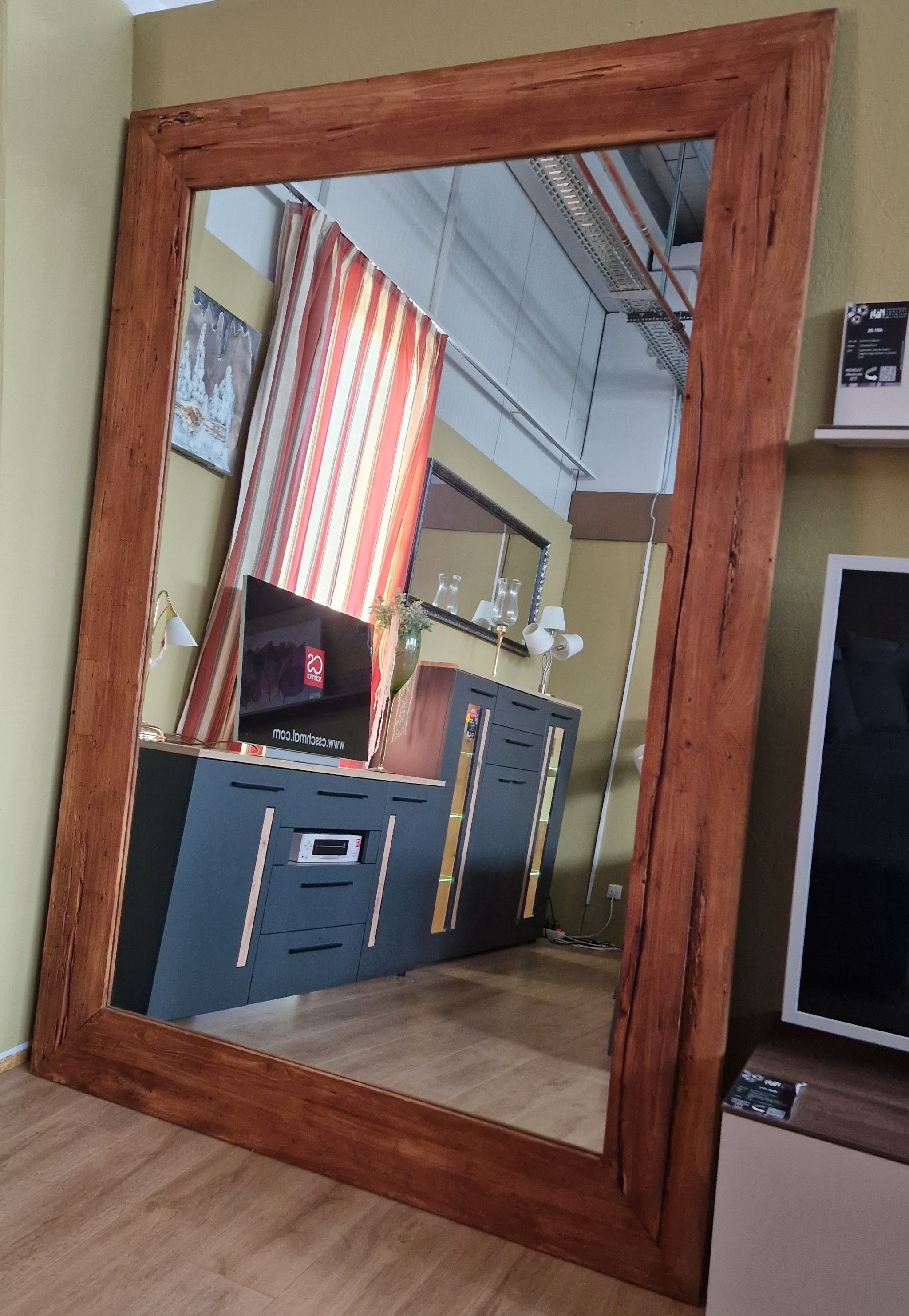 Big keretes tükör XXL , tömörfa, 160x230cm"k"