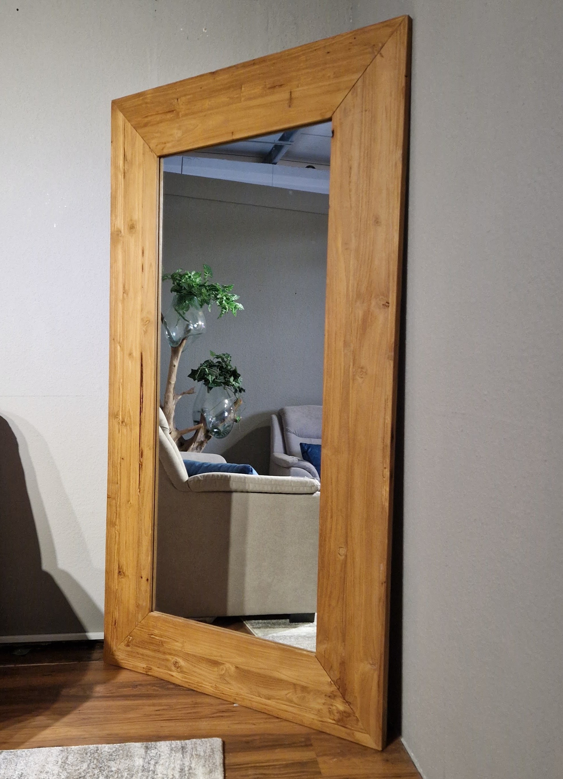 Big keretes tükör teak fa, 100x180 cm"k"