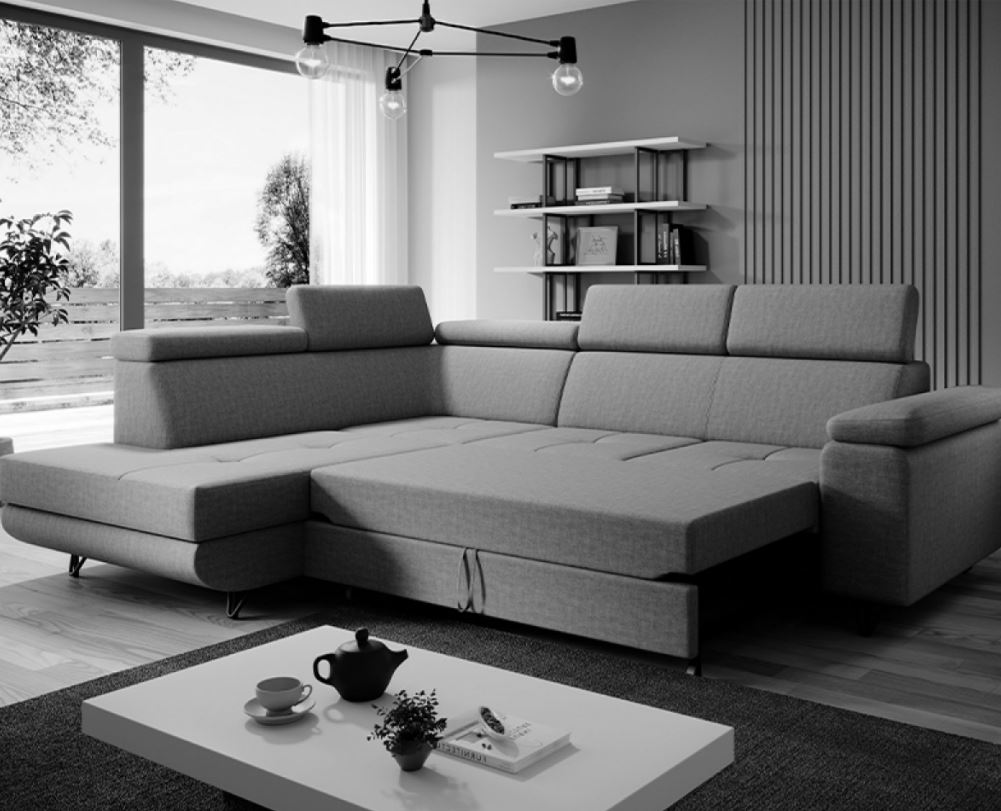 Violet ülőgarnitúra, balos, beige, 250x183 cm