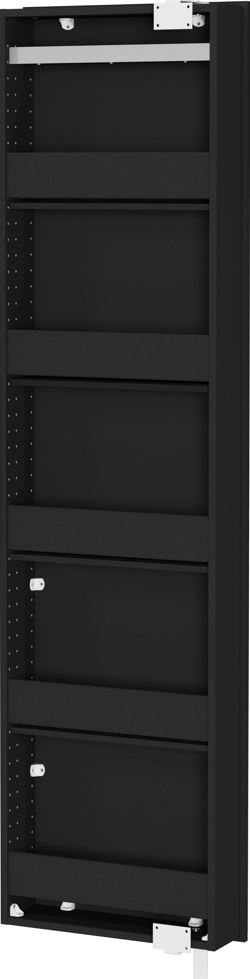 Elis forgatható cipősszekrény, faliszekrény, grafit / tükrös