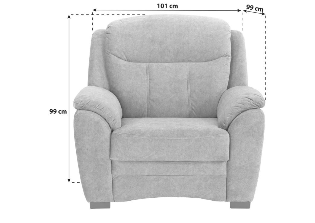 Bernstein fotel, szürke, 101x99x99 cm
