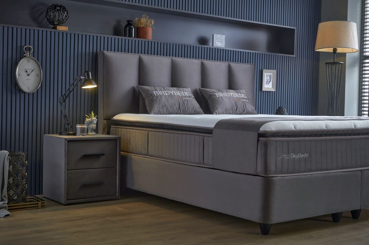 Kolibri éjjeliszekrény 2 fiókos, szürke, 45x50x50 cm