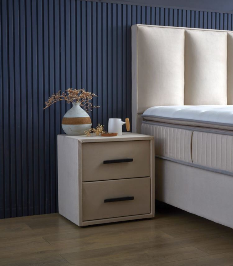 Kolibri éjjeliszekrény 2 fiókos, beige, 45x50x50 cm
