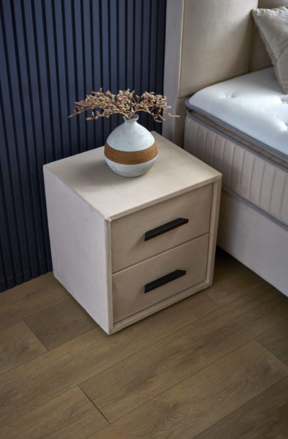 Kolibri éjjeliszekrény 2 fiókos, beige, 45x50x50 cm