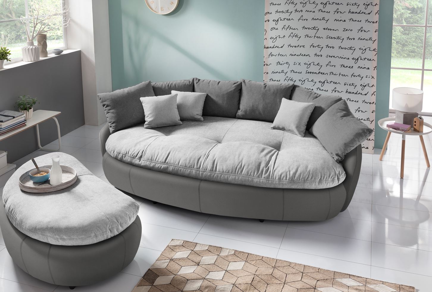 Bean kanapé, bézs/rózsaszín, 240x80x140 cm"k"