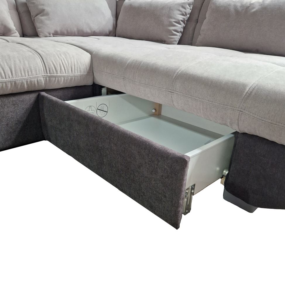 Endless sarokgarnitúra, jobbos, szürke, 305x228 cm"k"