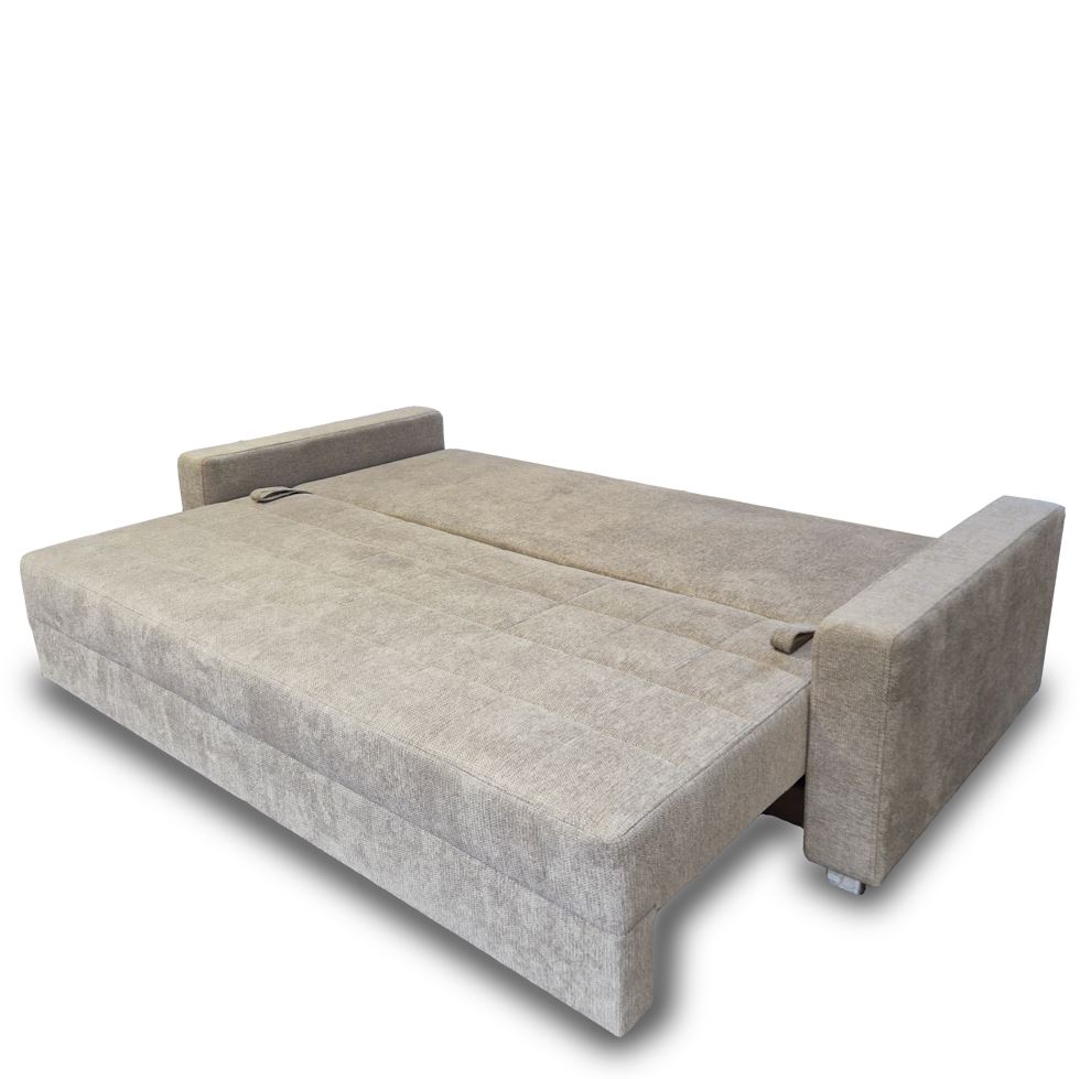 Varia kanapéágy kiemelővasalattal + 1 db fejpárna, Aragon 20 bézs, 230x80x105 cm