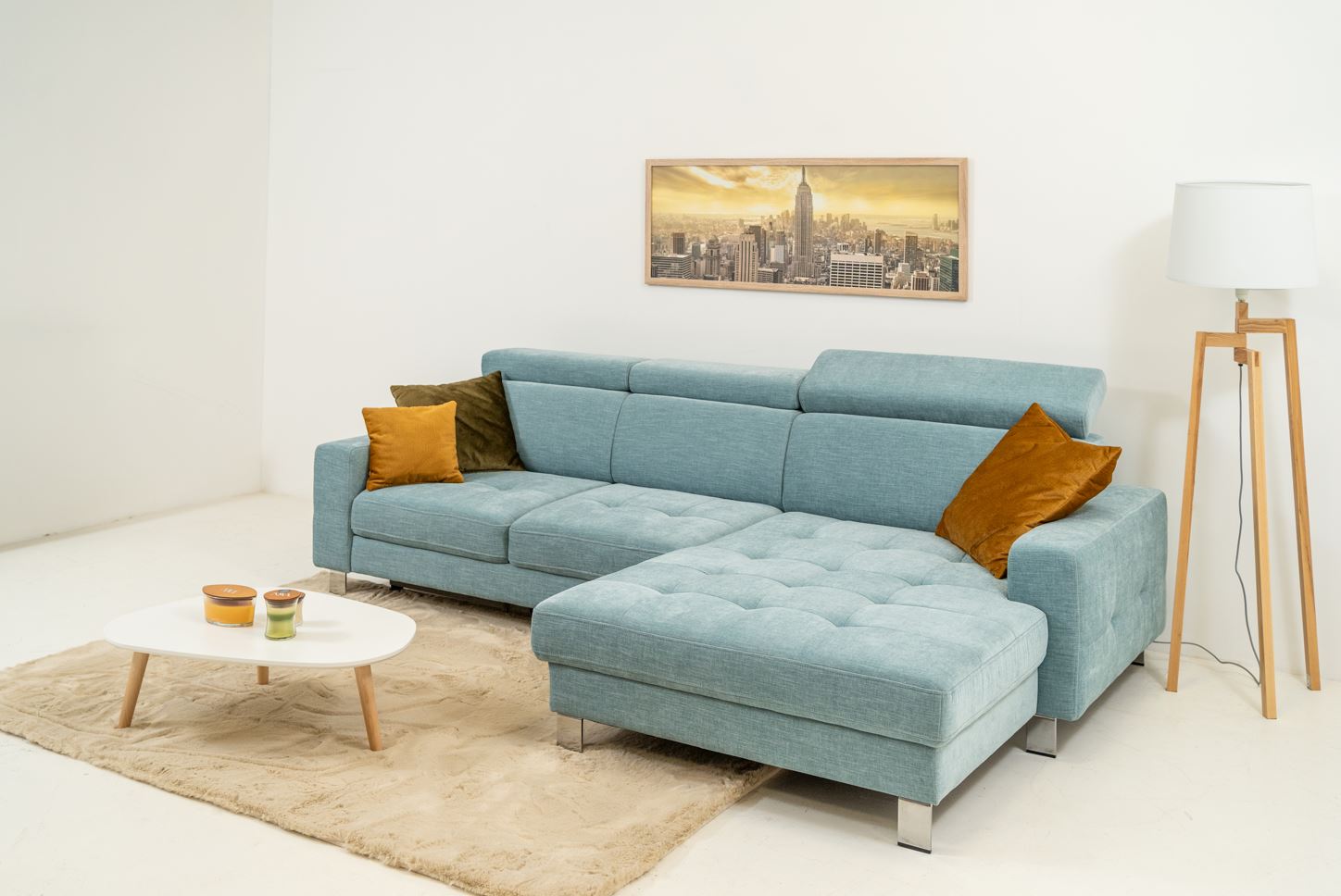 Borneo sarokgarnitúra, Menta (II.), 265x170 cm