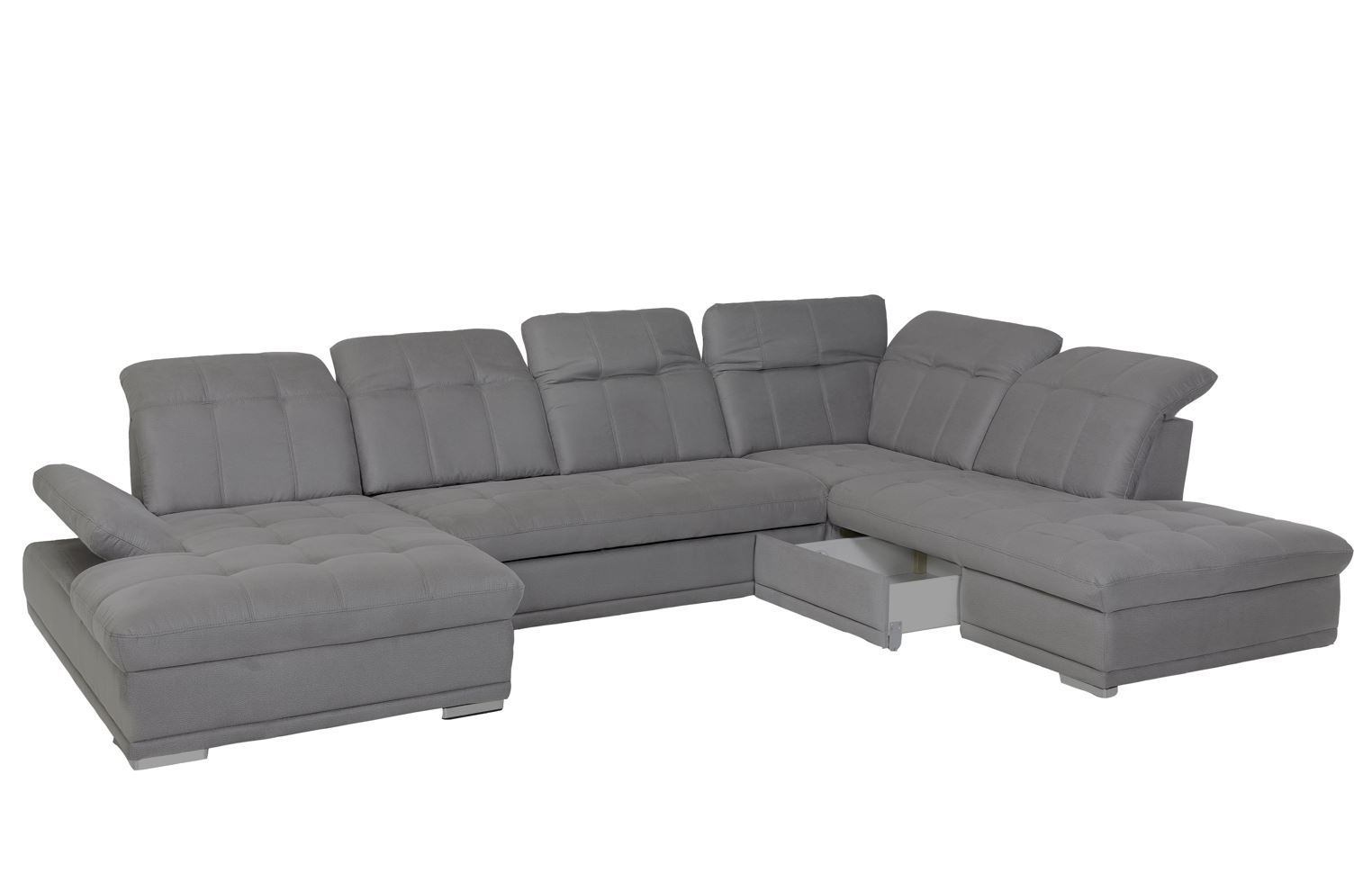 Adele U ülőgarnitúra, Dune sötét szürke, 265x386x190 cm