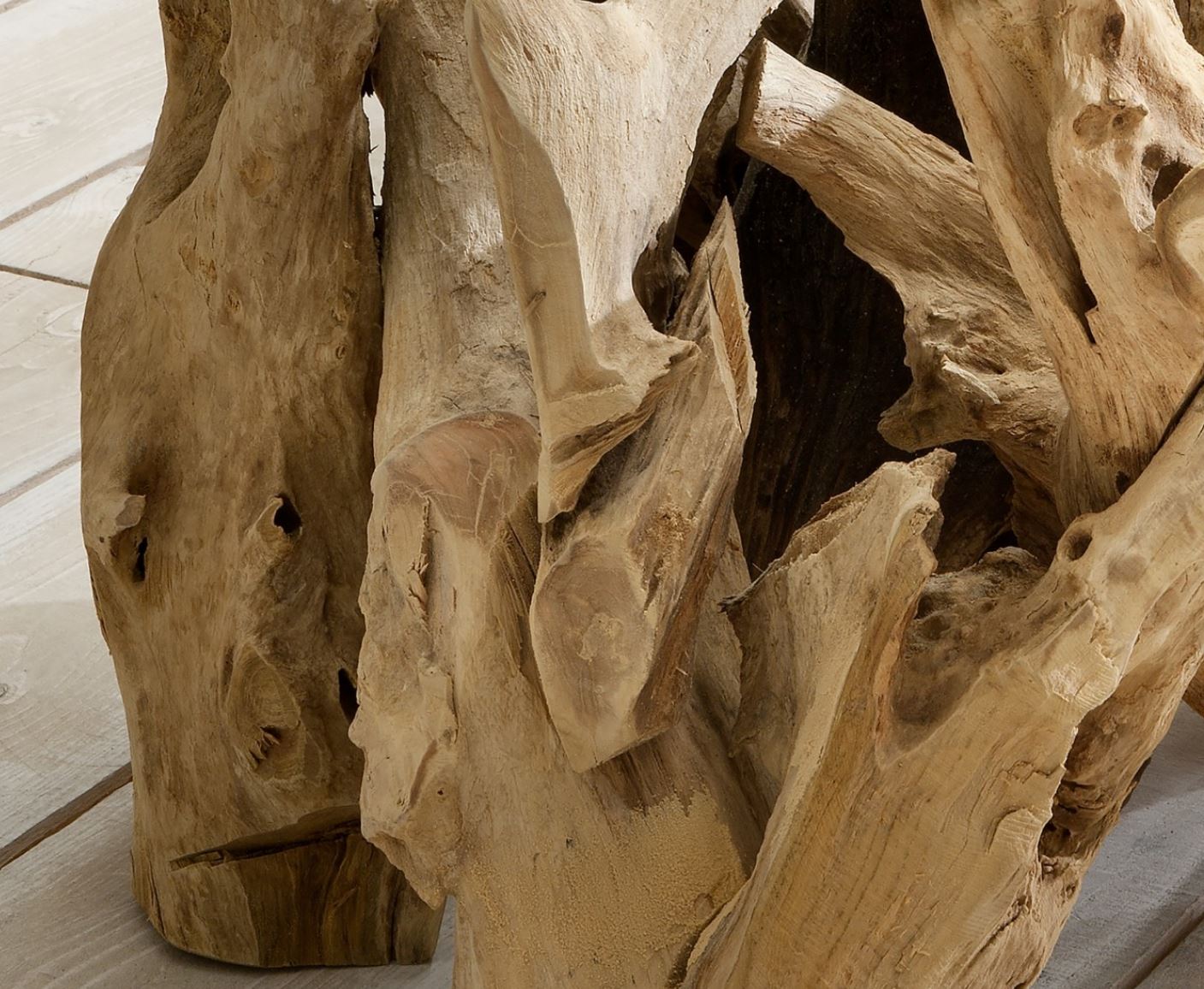 Root dohányzóasztal, tömörfa-üveg