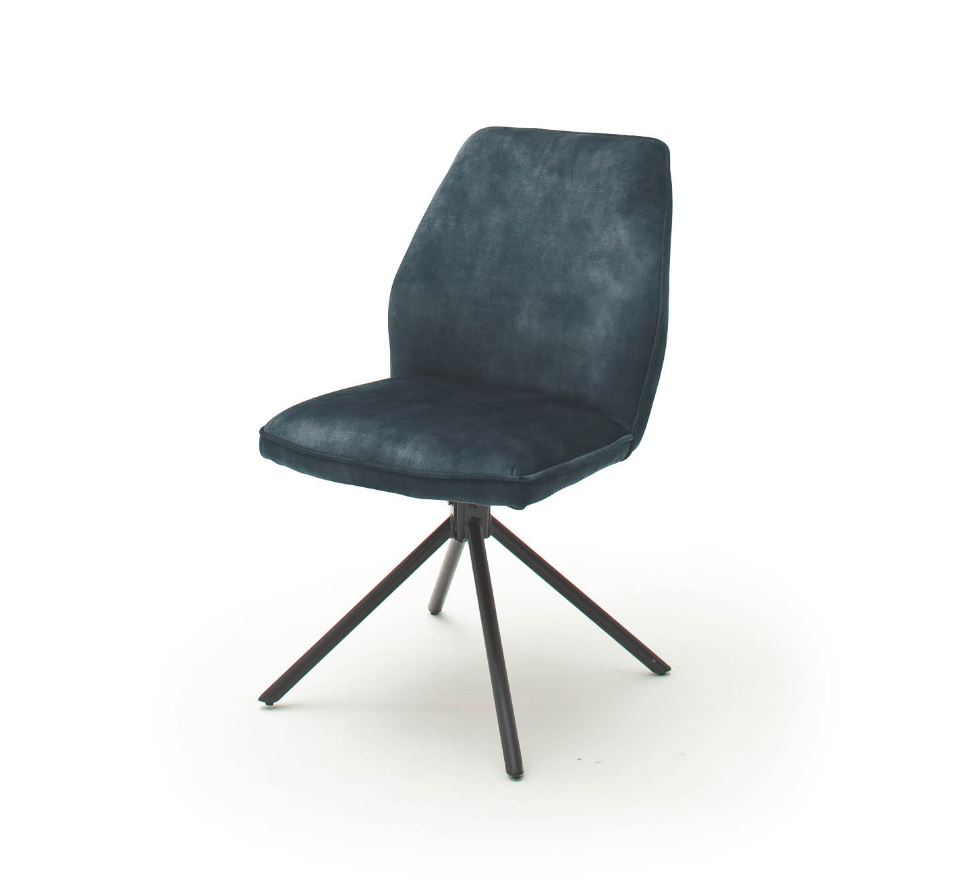 Otto Étkezőszék,vintage szövet, fekete láb, 54x89x64 cm