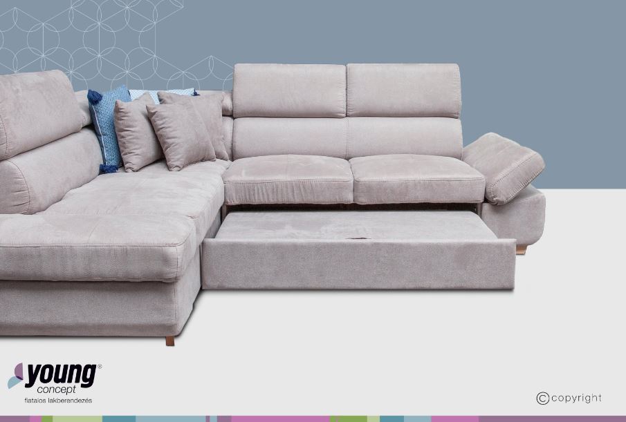 Mondello sarokgarnitúra, Hermes 2038 elephant,(C+) 265x230 cm"k"