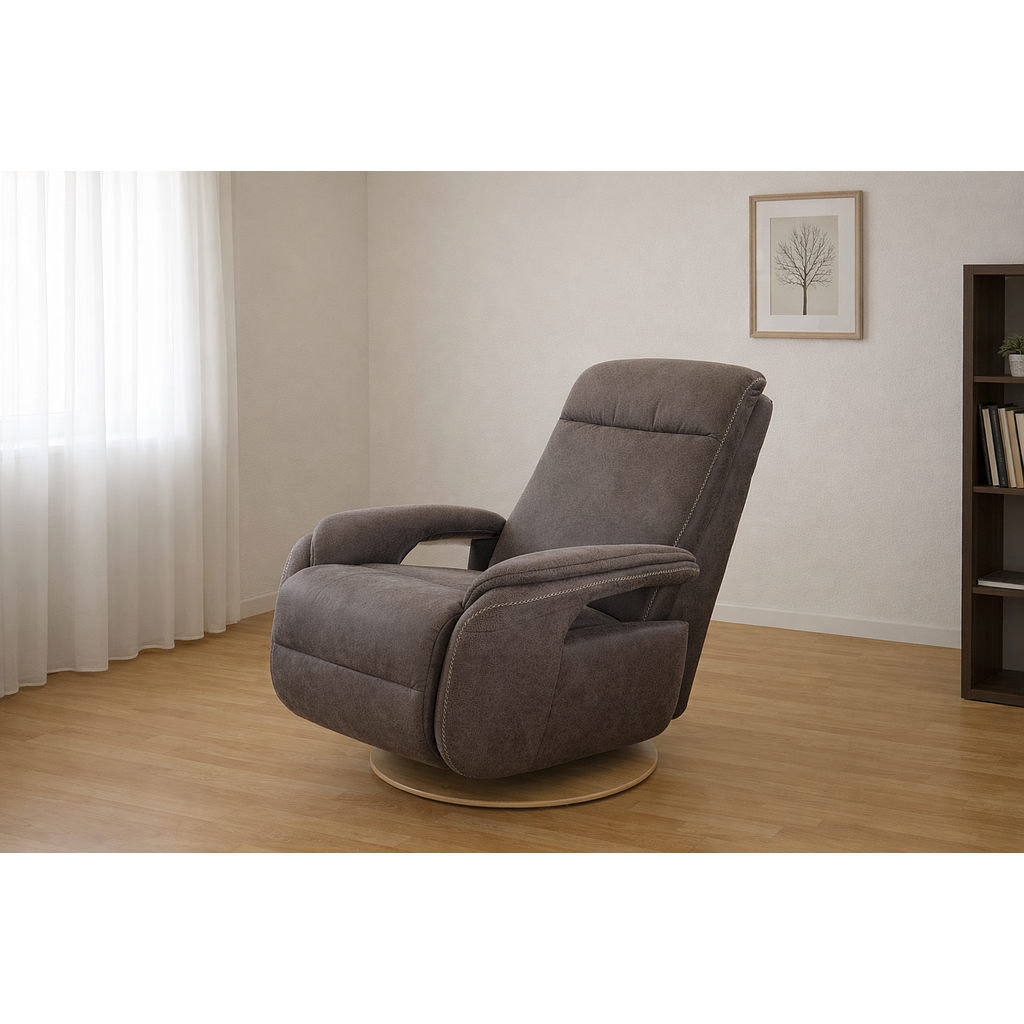 Inside-S motoros relax fotel szövettel, tányér talppal, állítható karfa,állítható ülésmélység 84x106x88 cm