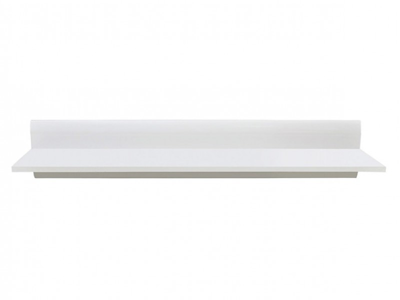 Glossy falipolc105, magasfényű fehér/fehér, 105x20x20cm"ksz"