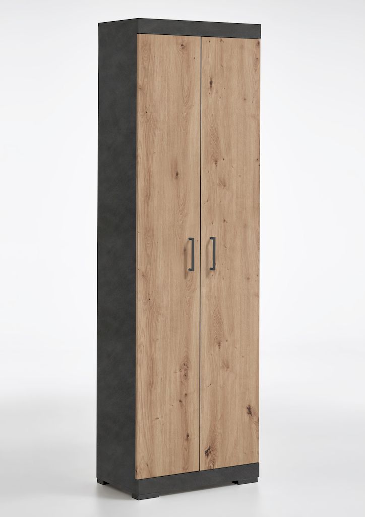 Bonn 500 előszoba szekrény, matera grafit-artisan tölgy, 60x195x35 cm"k"