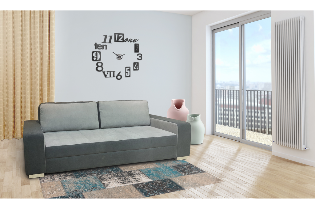 Varia kanapé, sötét szürke/világos szürke, 250x80x85 cm