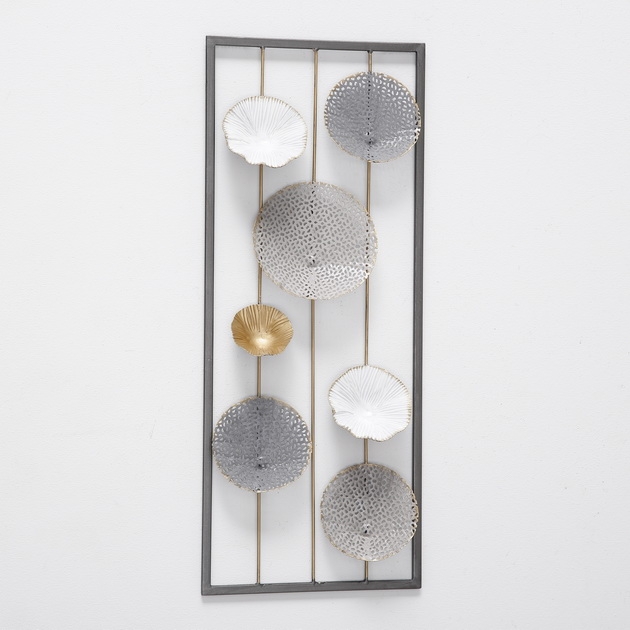 1014527 Tizian, falikép,fém,25x61 cm