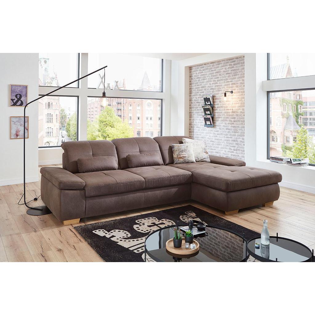 Ice funkció nélküli sarokgarnitúra, nugát szövettel, 283x195 cm